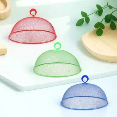 

3 pcs Metal Mesh Food Cover Outdoor Reusable Wind-Proof Dust Covers For Picnic Table Dessert Display Household Kitchen Barware