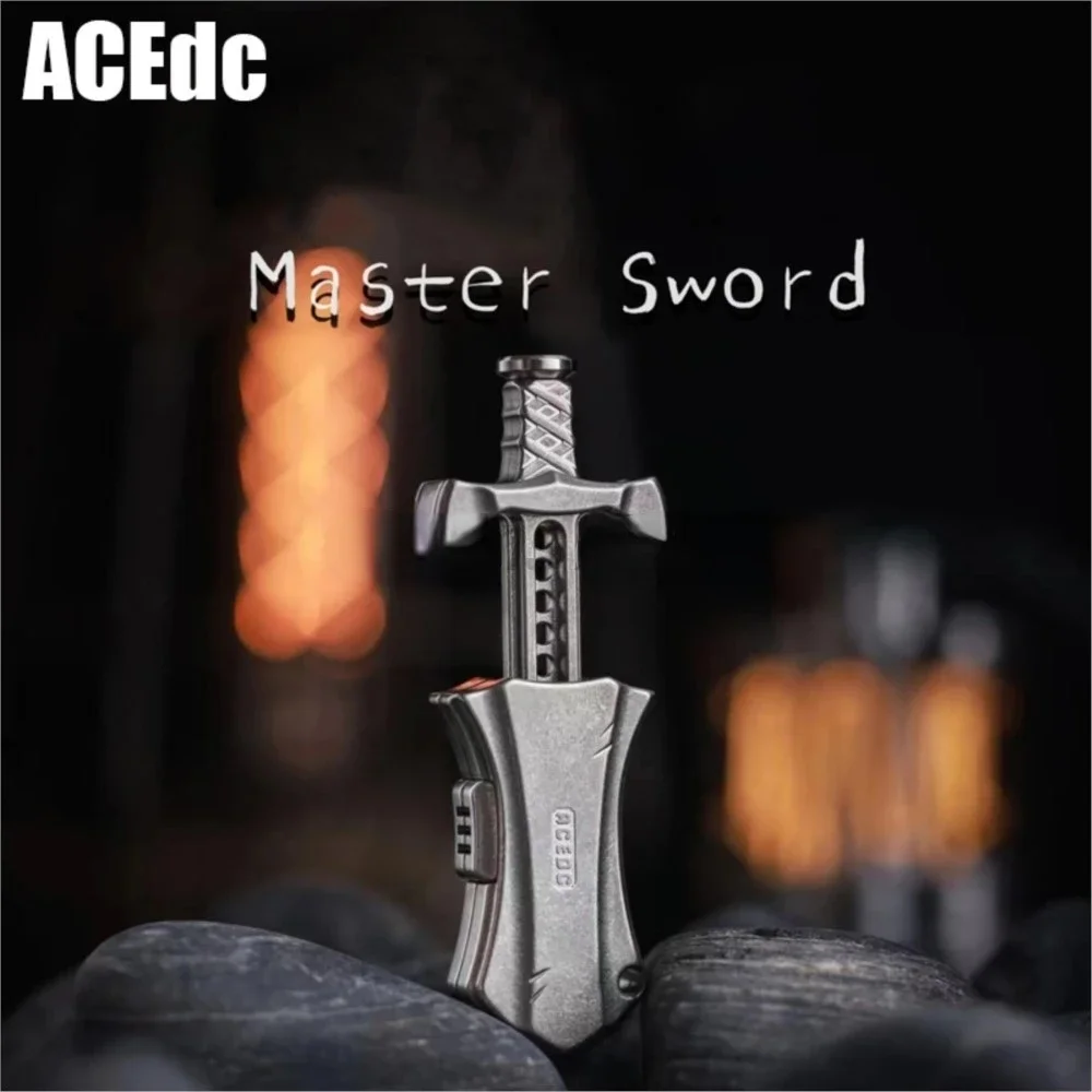 ACEdc Zirconium Stock Master Sword Mechanical Non-magnetic Push Slider Antistress Relaxing Toys