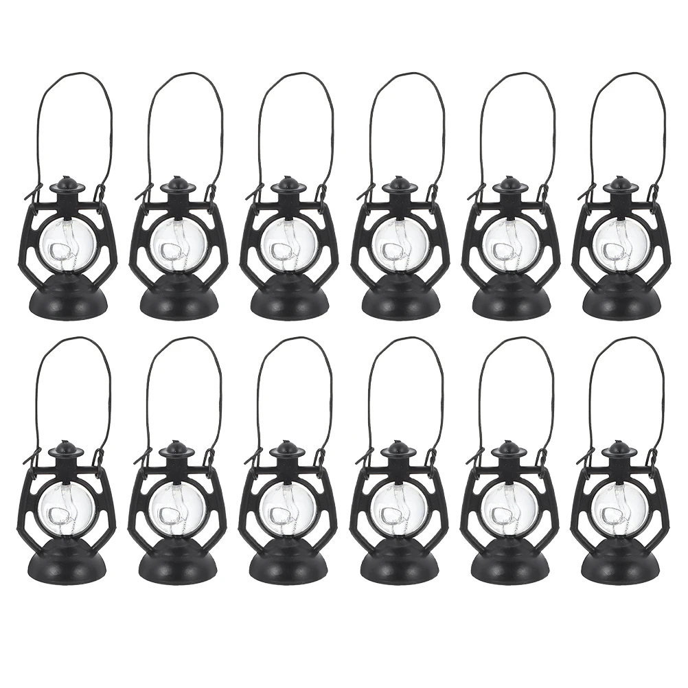 

20pcs Mini Lamps Miniature Dollhouse Lanterns Small Hanging Vintage Lamps Decorative Micro Landscape Ornaments