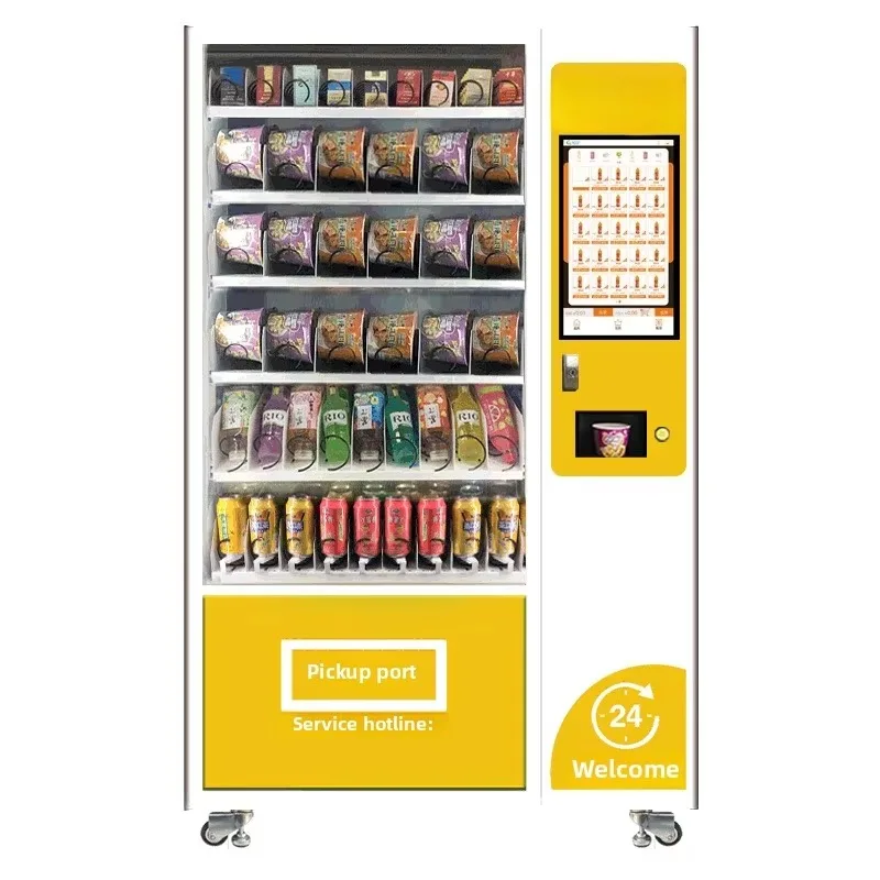 

24-Hour Unmanned Supermarket Subway Vending Machine Enabled LED Display 4G LTE Instant Snack Noodles for Students