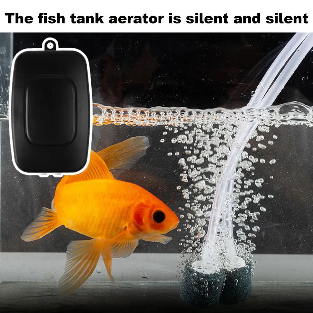 Mini Aquarium Air Pump Silent Energy Efficient Fish Tank Oxygenator USB Charging Oxygen Pump for Outdoor Fishing Oxygen Supply