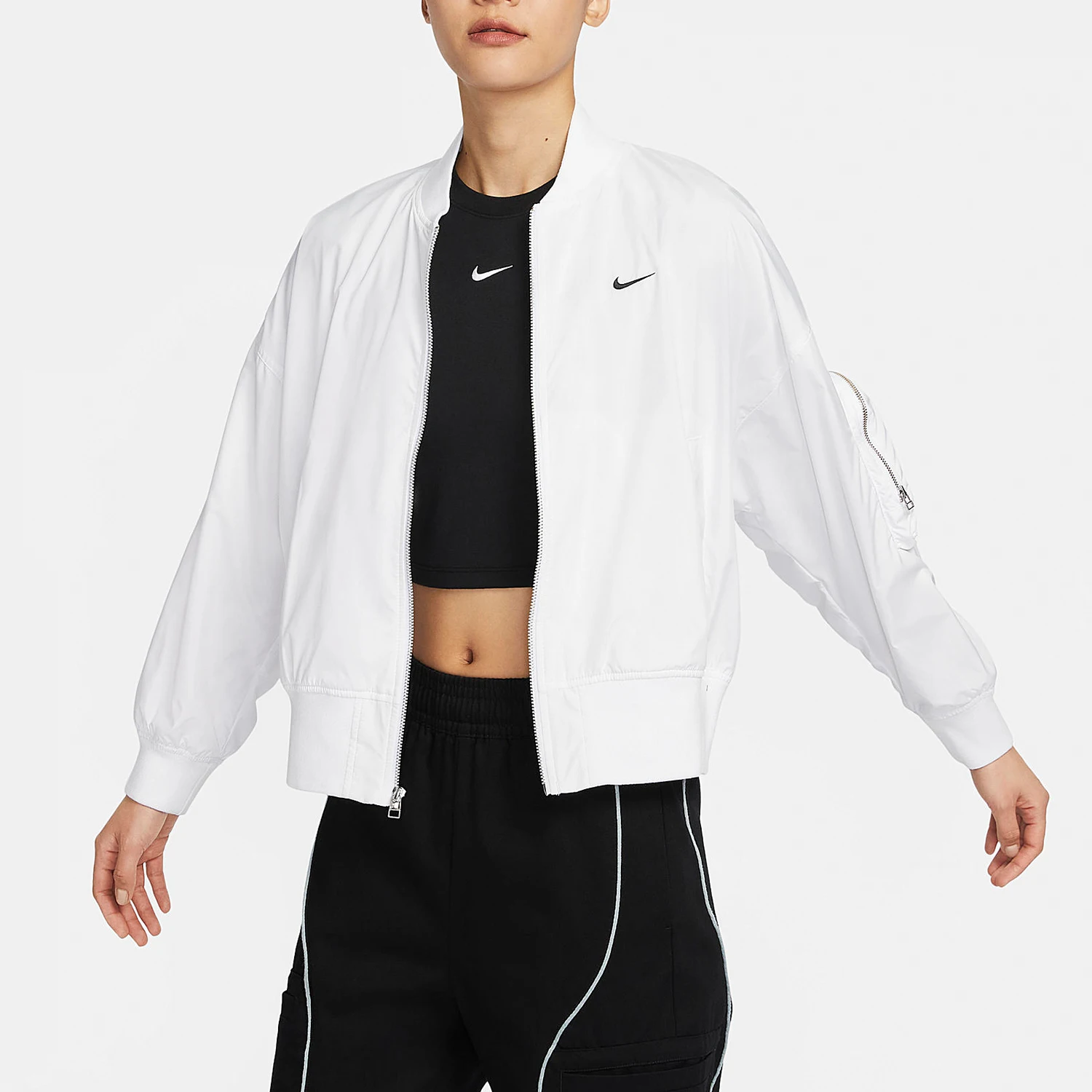 Nike genuine spring new women's simple sports and leisure zipper jacket FN2840-100