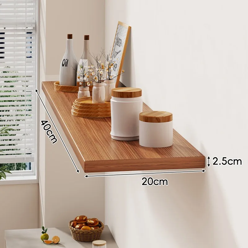 Wall shelf one word board living room household wall mounted solid wood baffle wall hanging wall laminate bookshelf displayshelf