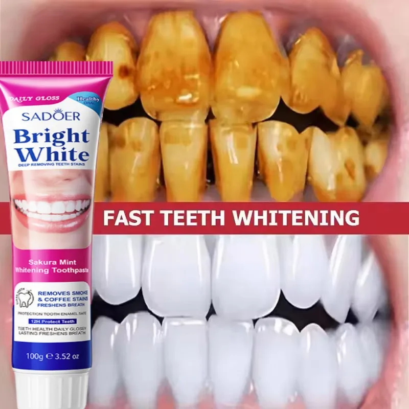 

Cherry Blossoms Whitening Toothpaste Dental Stains Removing Prevent Bad Breath Oral Cleaning Refreshing Reduce Plaque Toothpaste
