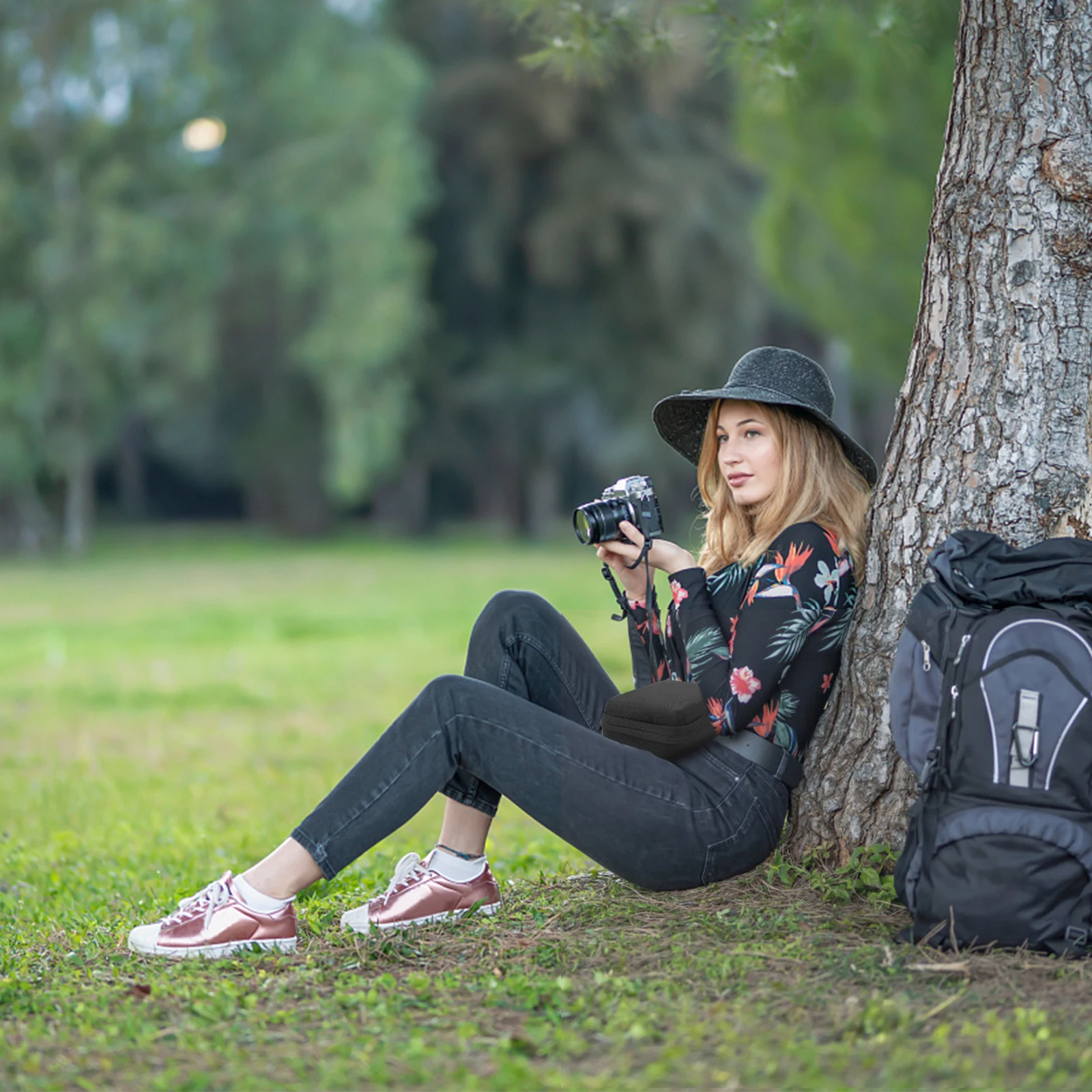 

Hunting Camera Storage Pouch Eva Outdoor Case Compact Size Portable Zipper Closure Digital Cable Storage Organizer