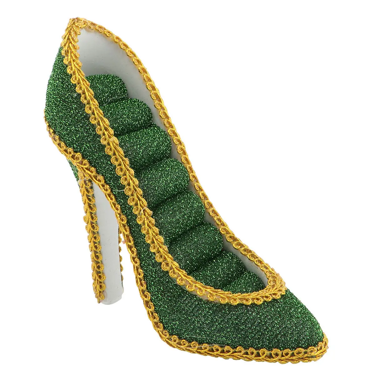 

Подставка для колец на высоком каблуке, 1 шт., темно-зеленая, из смолы, держатель для серег, подарок на свадьбу, день рождения, Рождество, держатель для колец