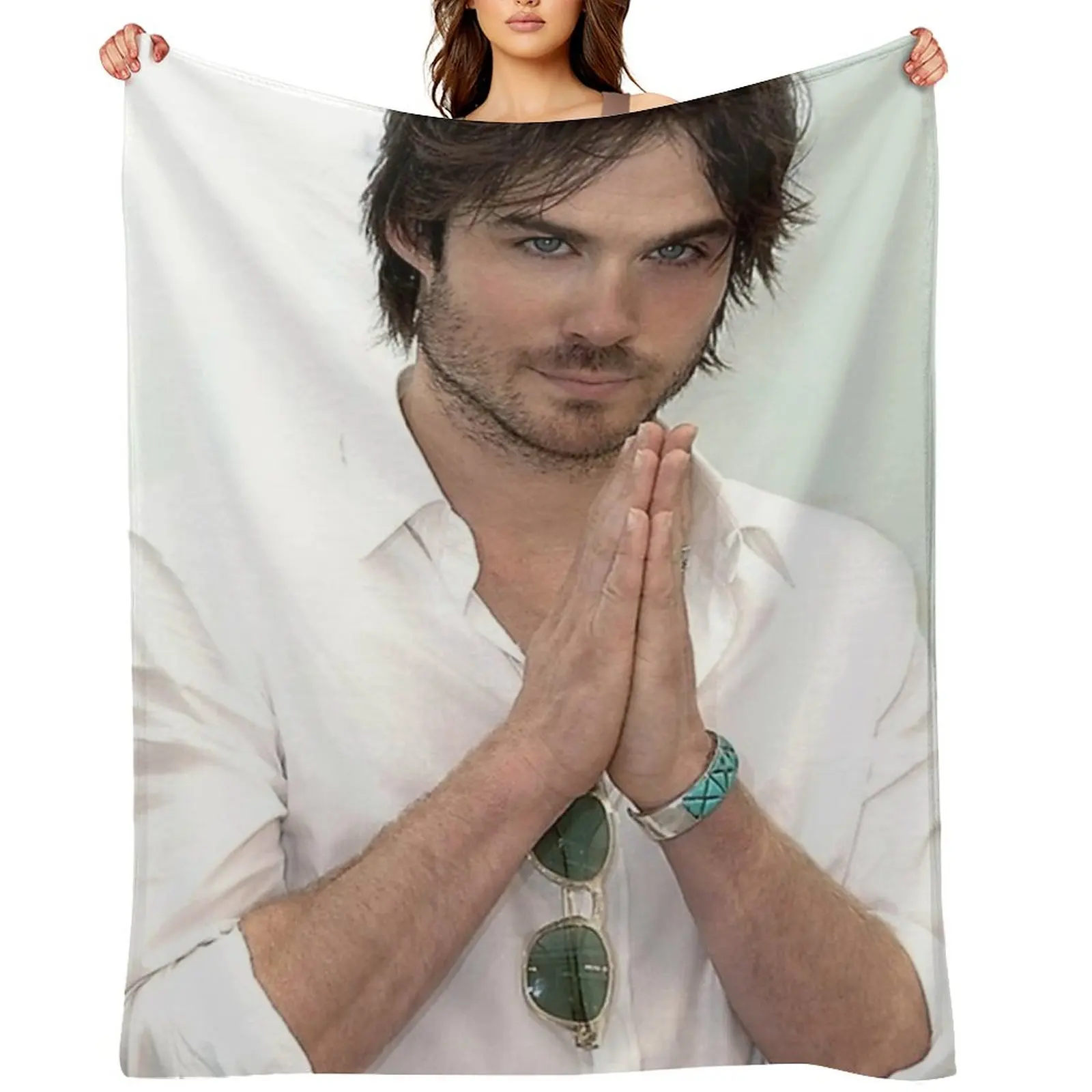 Ian Somerhalder Damon Salvatore Throw Blanket Luxury Throw Polar Fashion Sofas Plaid Luxury Designer Blankets