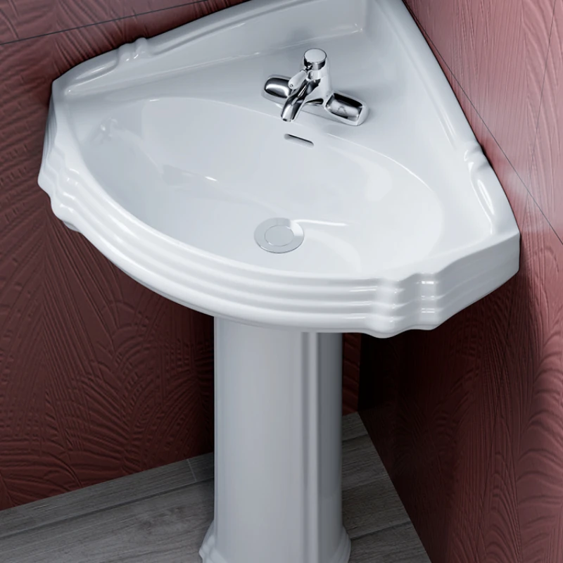 

Column washbasin, small bathroom, balcony, small unit, retro style