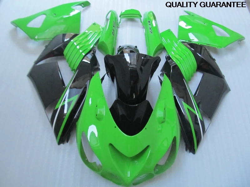 

Fairing kits for Kawasaki Injection mold ZX14R 2006 2007 2008-2011 green black ZX 14R 06-11 fairings set FT12