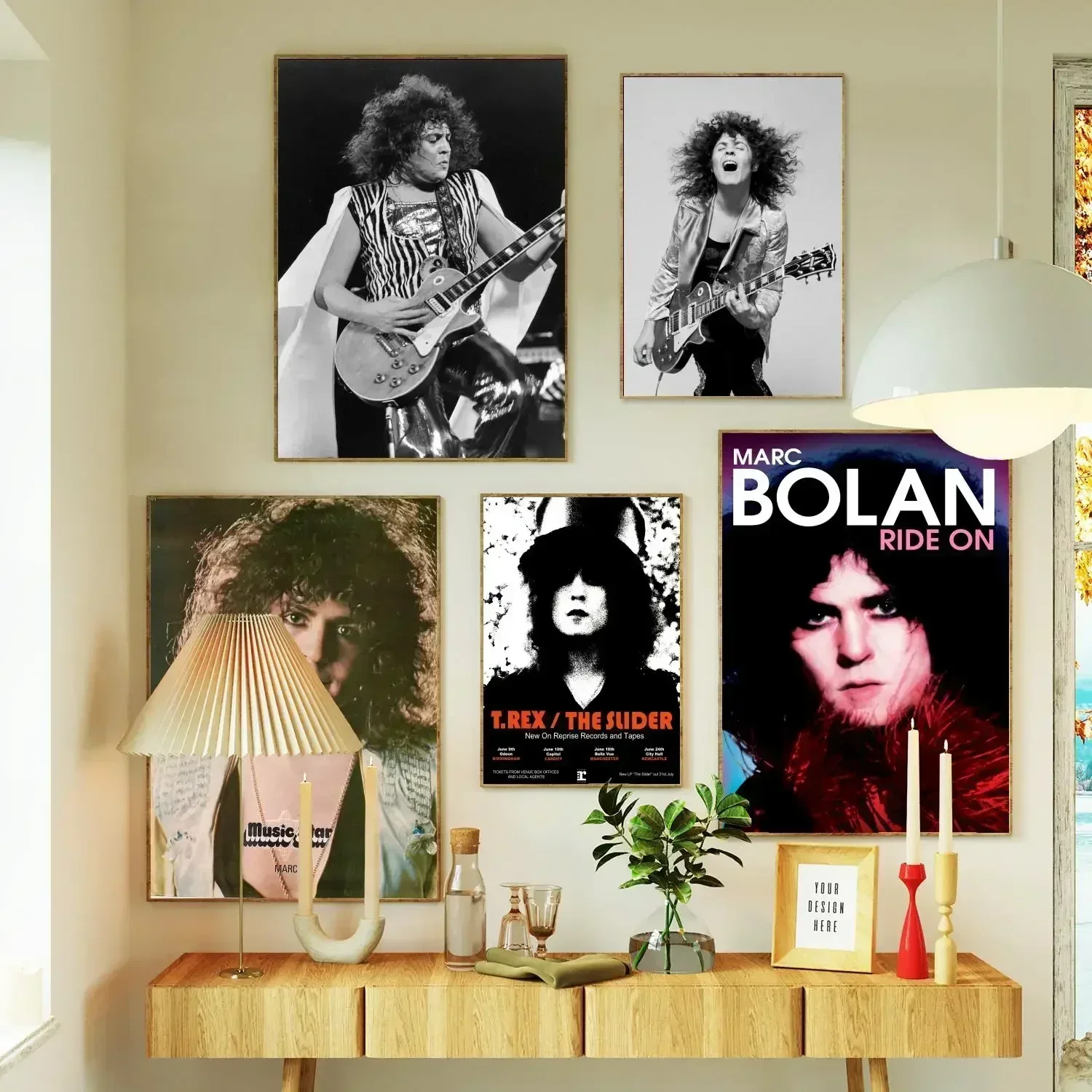 marc bolan Poster Prints Wall Art Canvas Painting Poster For Modern Family Living Room Home Decor