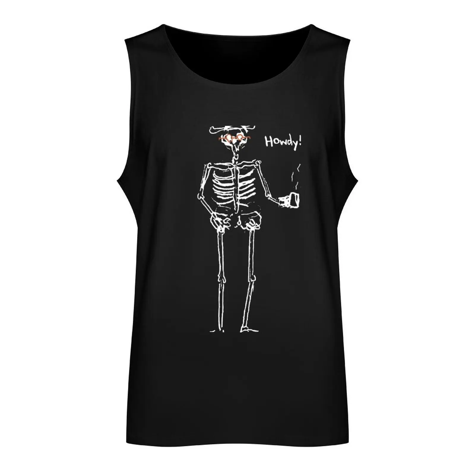 Ryan Trahan Merch Howdy Skeleton Tank Top gym clothing men gym t-shirts