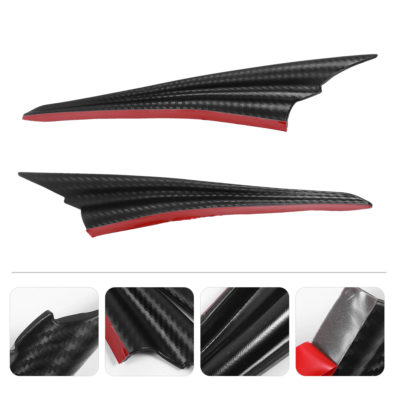 

2 Pcs Airfoil Knife Cars Universal Bumper Lip Splitter Fins Modification Parts Fittings Auto Abs Front Common Decal Decor