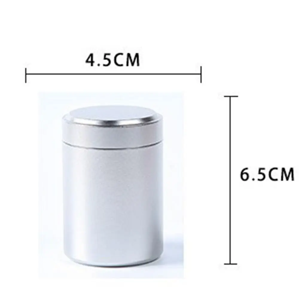 Round Small Metal Aluminum Cans Sealed Loose Tea Packaging Cans Travel Portable Container Jar Sugar Coffee Candy Organizer