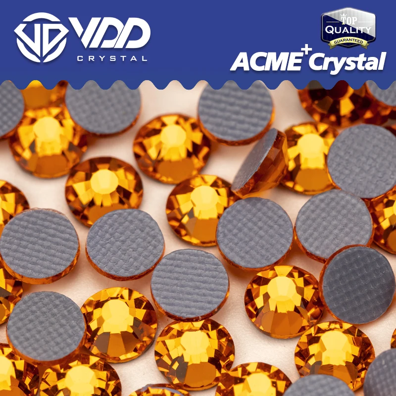 VDD 012 Sun AAAAA ACME+Series Glass Rhinestones Crystal Flatback Hot-Fix Iron On Glitter Stones For Clothes Fabric Decoration