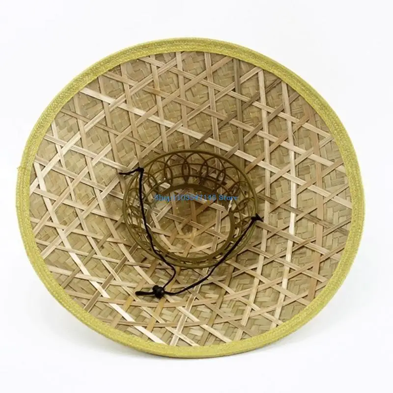 

P88B Bamboo Hat Rice Hat Chinese Hat Made of Bamboo Outdoor Activities Rice Hat