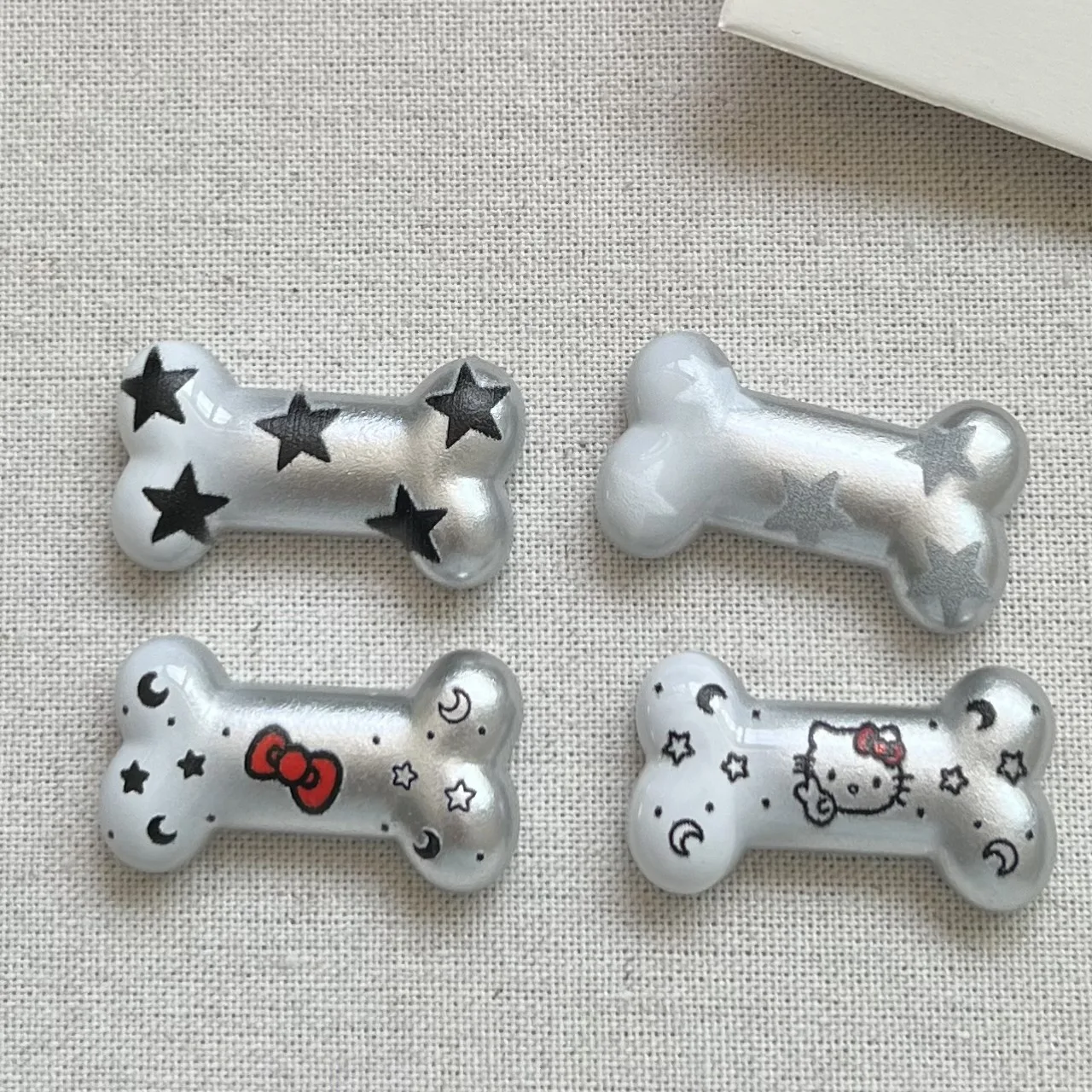 5 шт. miniso kitty bone мультяшная серия резиновые кабошоны из смолы материалы для поделок diy