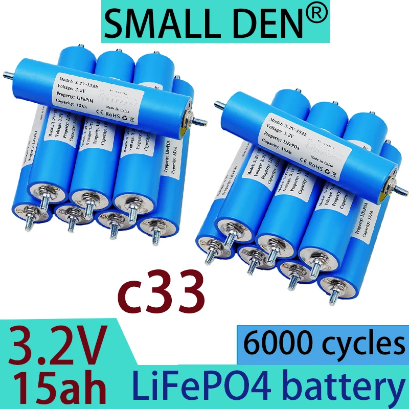 Lithium iron phosphate 3.2V 15Ah Lifepo4 battery is suitable for 12V 24V electric scooters power tools and electric motorcycles