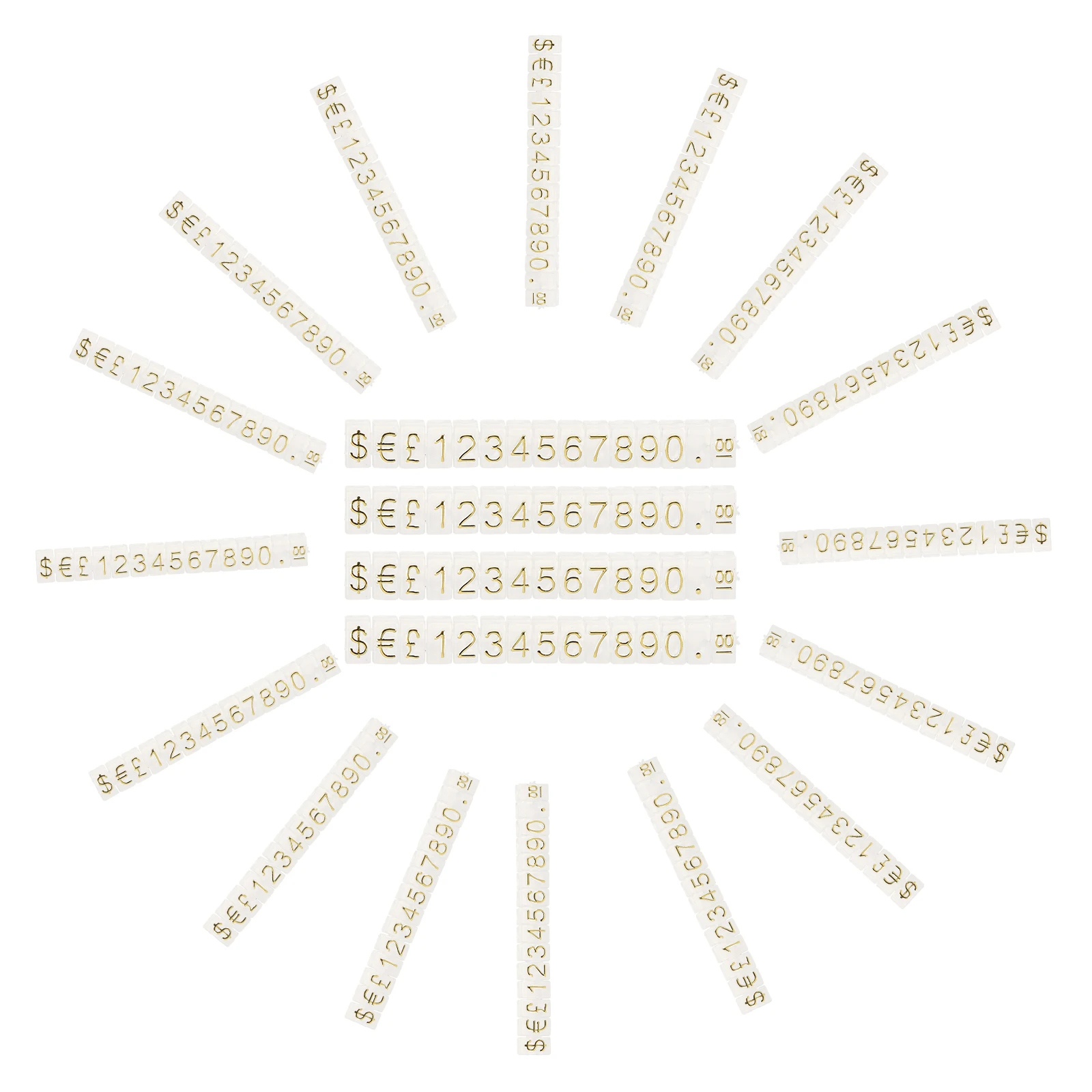 

20 Pcs Price Tags Jewelry Display Lightweight Aluminum Number Labels Cube Blocks Stand Retail Shop Commercial Stores