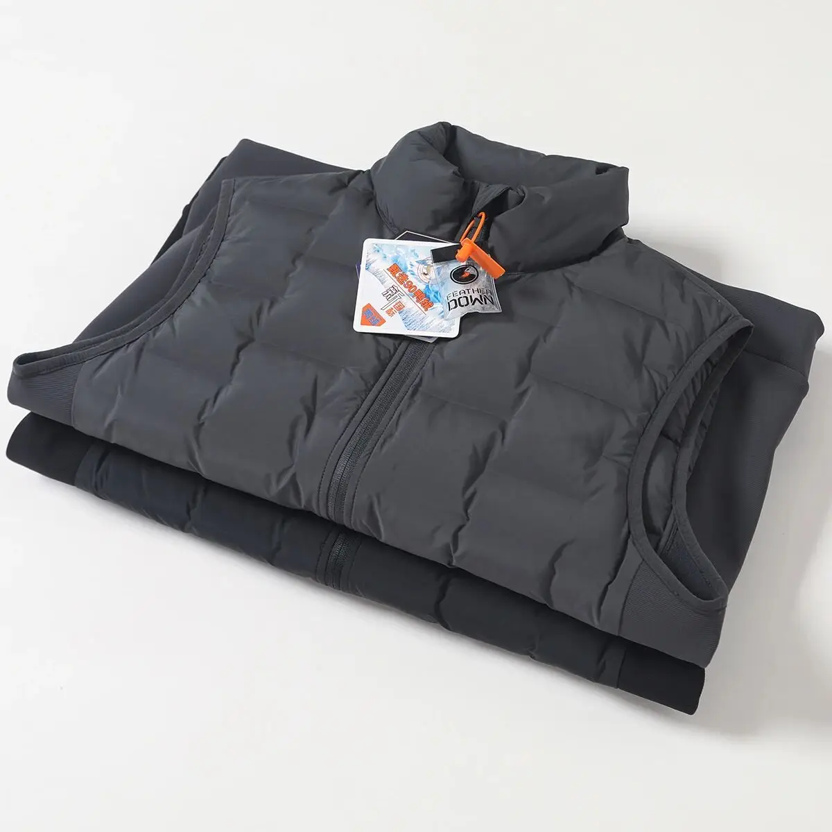 

Новая мужская зимняя теплая ветрозащитная повседневная пуховая жилетка на молнии в городском стиле