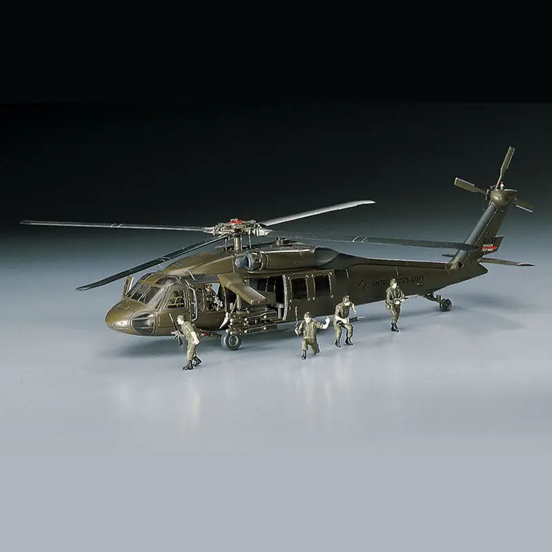 New 1/72 HASEGAWA Assemble Airplane UH-60A Black Hawk Helicopter Assembly Model 00433 Ornament Collect Custom Birthday Toy Gift