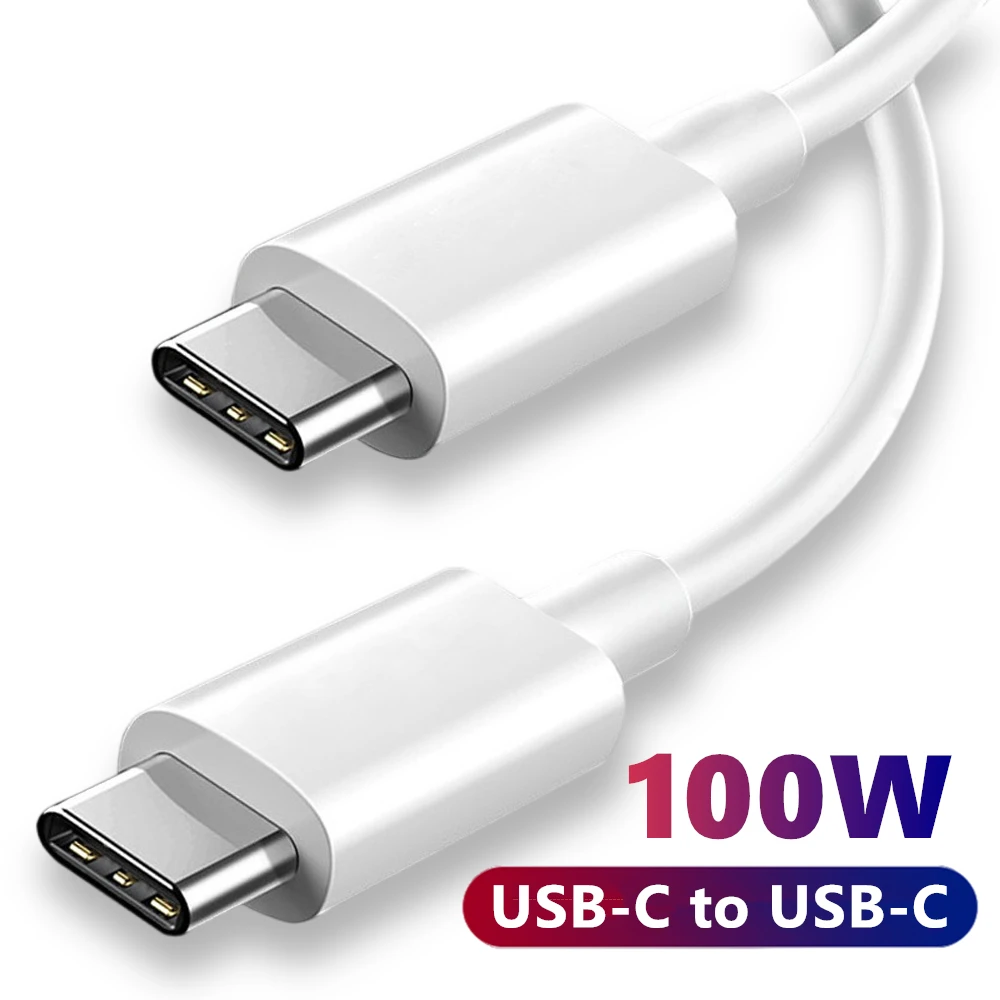 Type C to Type C 100W PD Cable for Huawei Mate 60 P60 Honor Samsung S24 S23 Xiaomi Redmi POCO Fast Charging USB-C to USB-C Cord