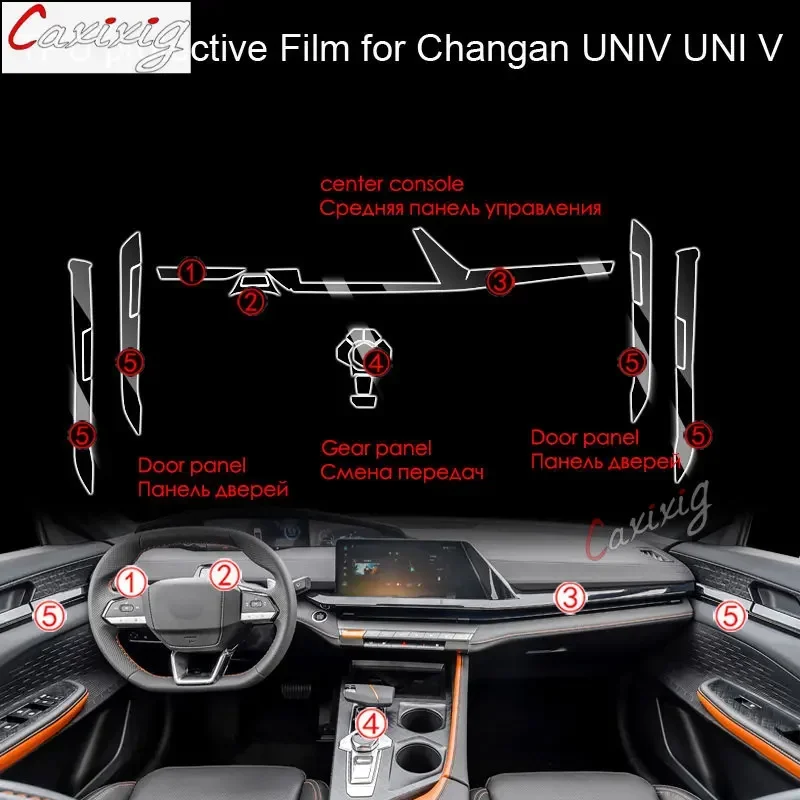 

TPU protective Film for Changan UNIV UNI V Car Interior Center Control Navigation Gear Door Windows Panel Transparent Film