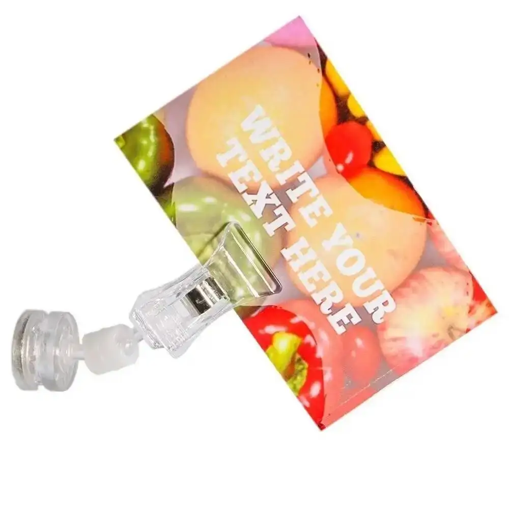 

10PC Magnetic Universal Joint Pop Sign Clip Promotion Price Tag Clamp Sign Label Holder Snap Name Card Display Rack Magnet