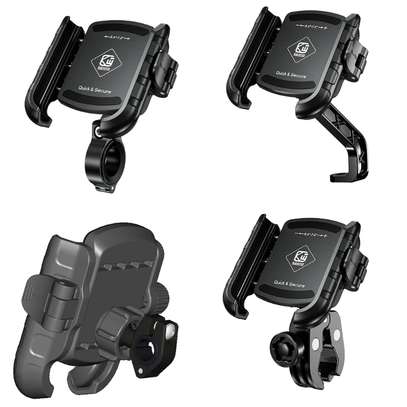 Bike Phone Holder, Motorcycle Phone Mount ,Handlebar Cellphone Clamp, Scooter Phone Clip for 5.4'' to 7.2'' Smartphones