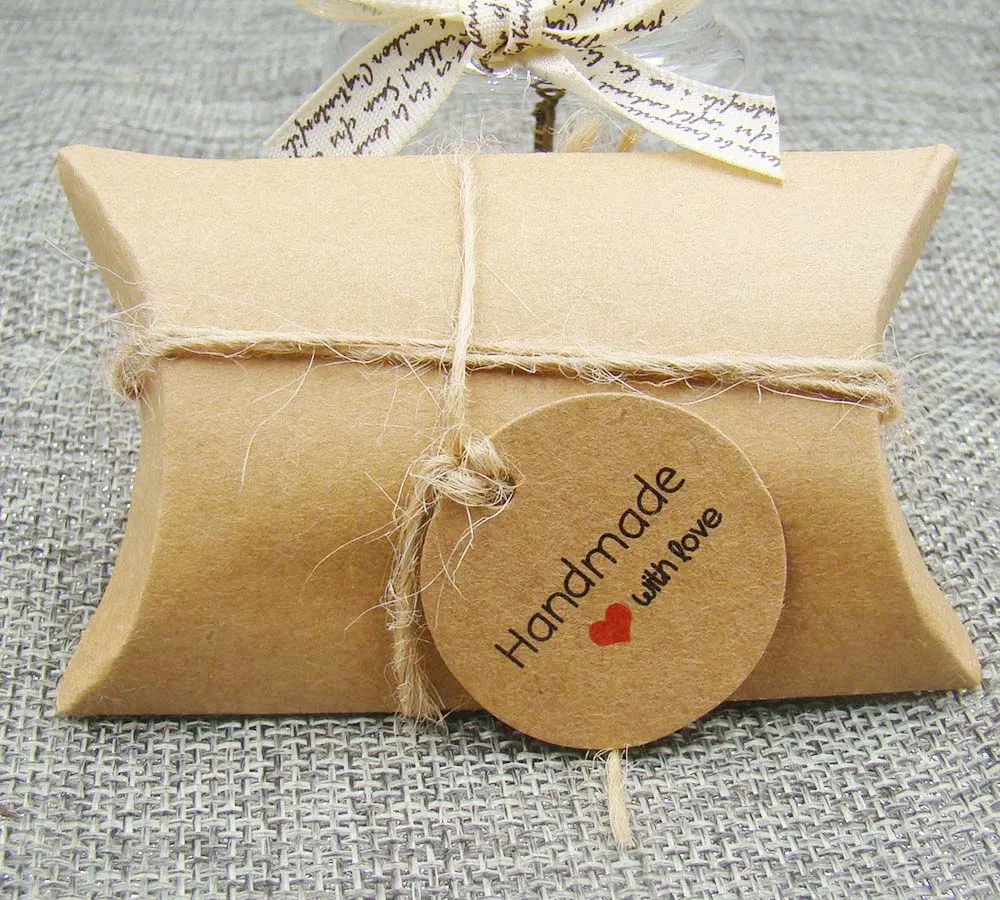 100pcs Thank You Kraft Gift Packing Tags