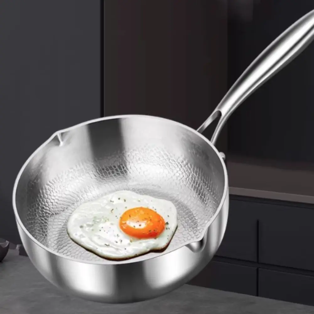 Durable Titanium-coated Milk Pot Multilayer Composite Steel Scratch Resistant Noodle Pot Non-stick Single Saucepan Baby Food
