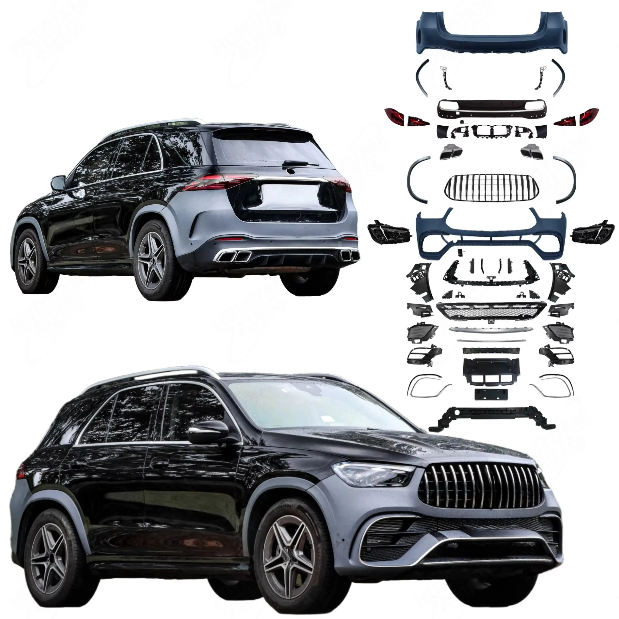 STLF Car Body Kit for GLE350 GLE450 GLE500 W167 2020 2021 2022 2023 Year Facelift 2024 GLE63 Model with Bumpers Grille