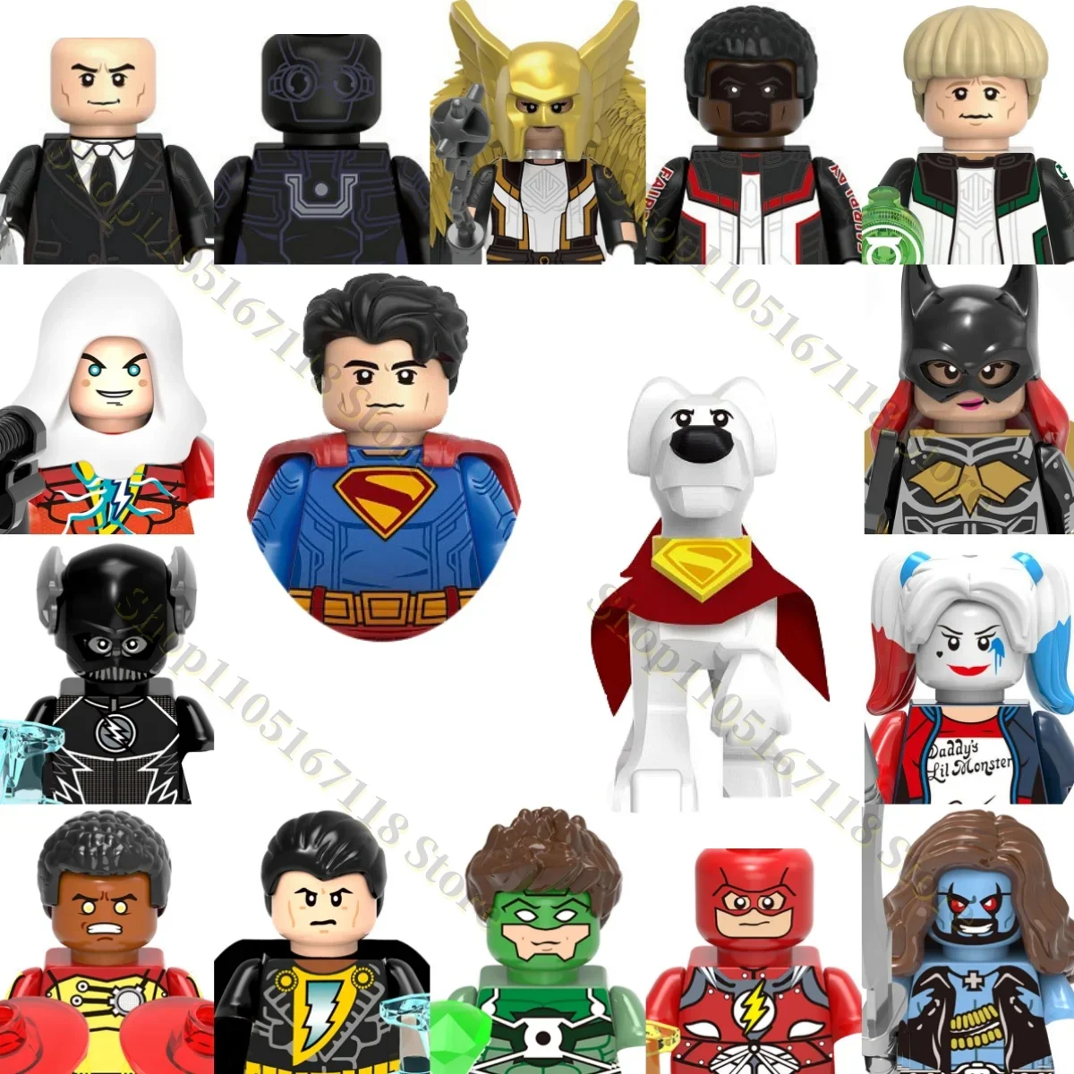 

Superhero Brick toys Superman Flash Harley Quinn Mini Building blocks classic characters Children's party gift