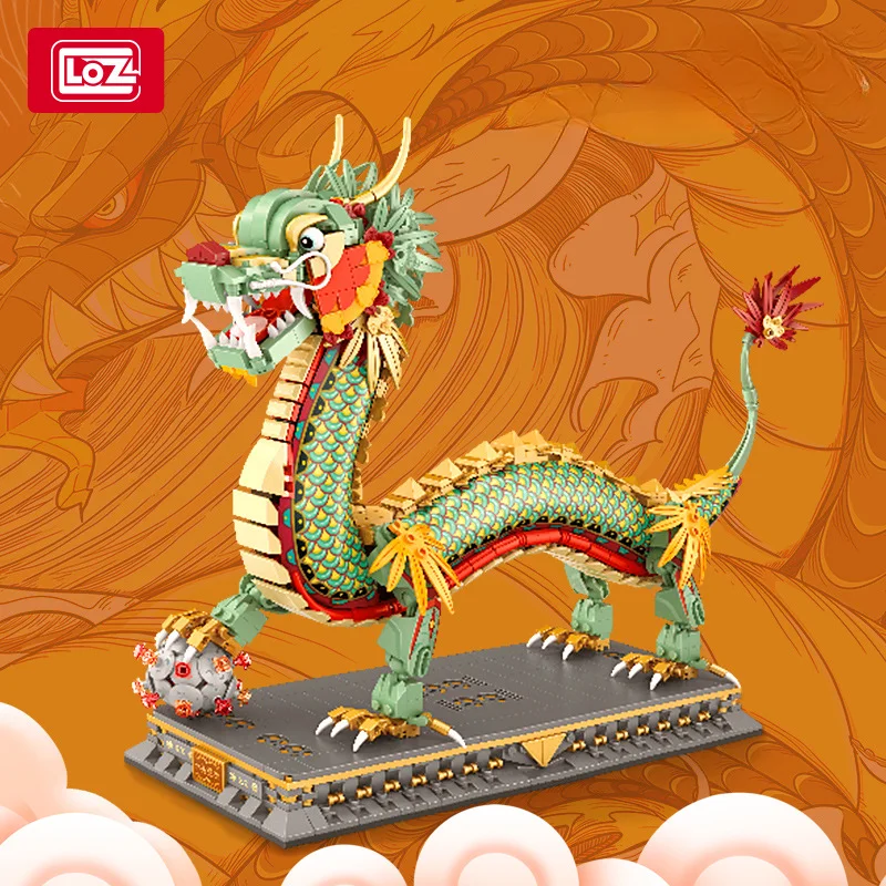 

LOZ God dragon play Zhuguo tide строительные блоки маленькие частицы сборка игрушка китайский дракон Новогодний подарок