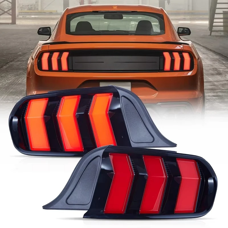 Vehicle-Specific Multi-Mode Sequential LED Tail Lamp For Ford Mustang S550 2015-2023 Plug & Play Direct Replacement Lamp