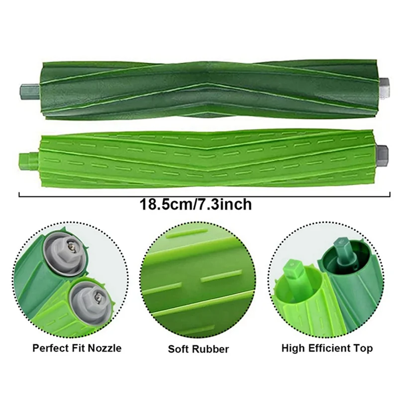 ABVJ-Robotic Staubsauger-Bürsten-Set für Irobot Roomba I7 I7+ I3 I3+ I4 I4+ I6 I6+ I8 I8+ J7 J7+/Plus E5 E6 E7