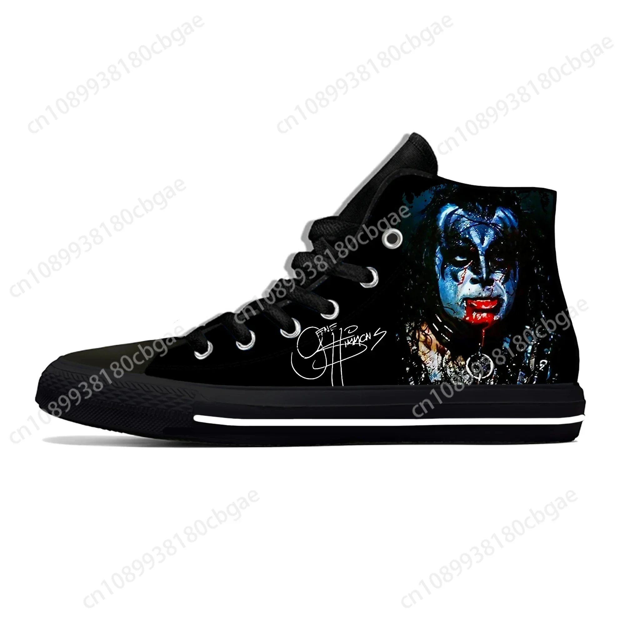 

Gene Simmons High Top Sneakers Mens Womens Teenager Casual Shoes Canvas Running Shoes Cosplay 3D Printed Lightweight shoe