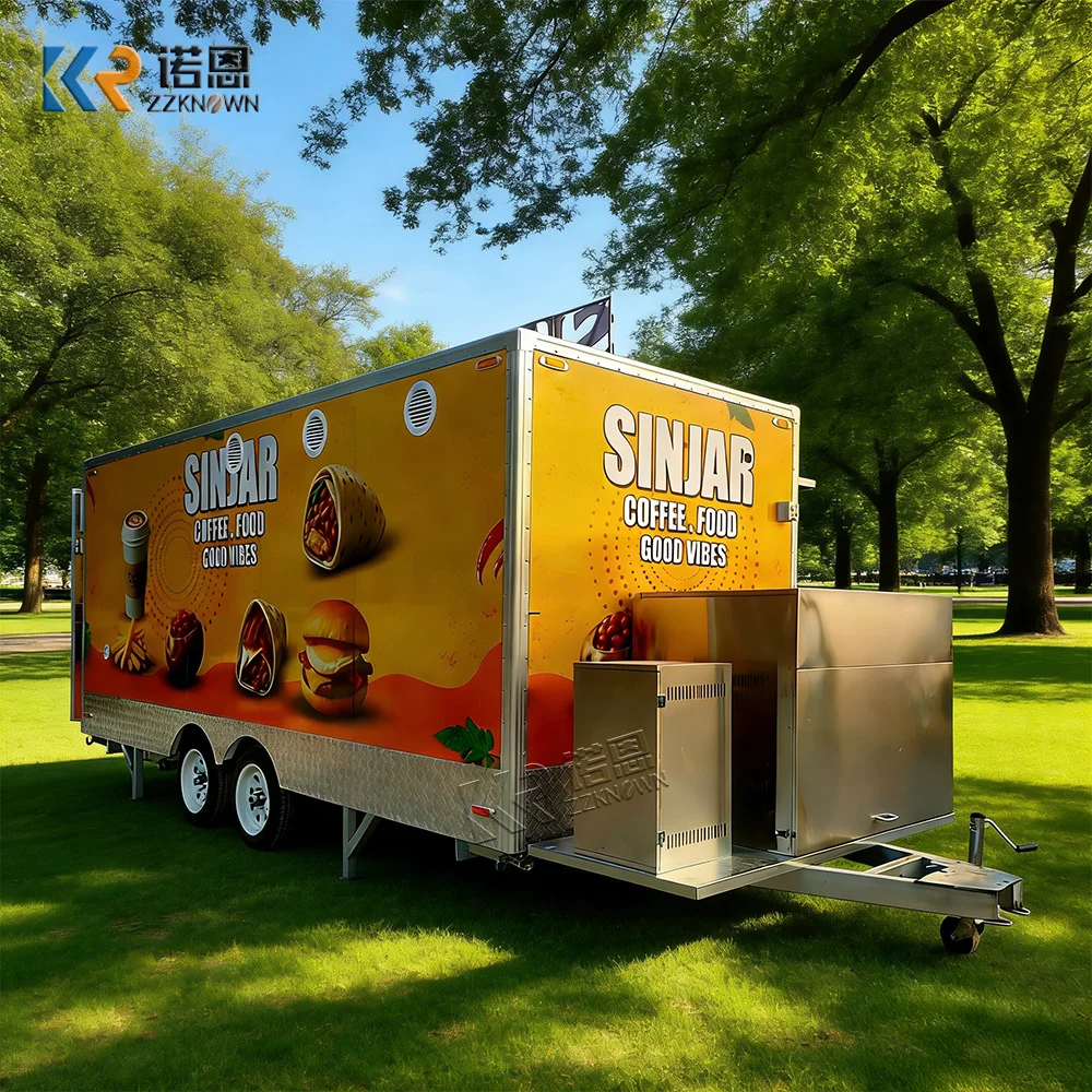 

Mobile Portable Pizza Fast Food Trailer Commercial Juice Bar Trailer USA Standard Mobile Pizza Food Truck With Full Kitchen