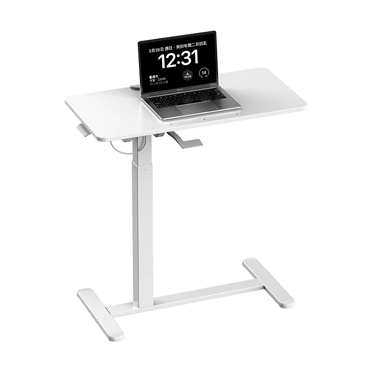 Portable Rolling Laptop Desk Small Standing Desk Sit Stand Desk with Lockable Wheels Computer Workstations Adjustable Height