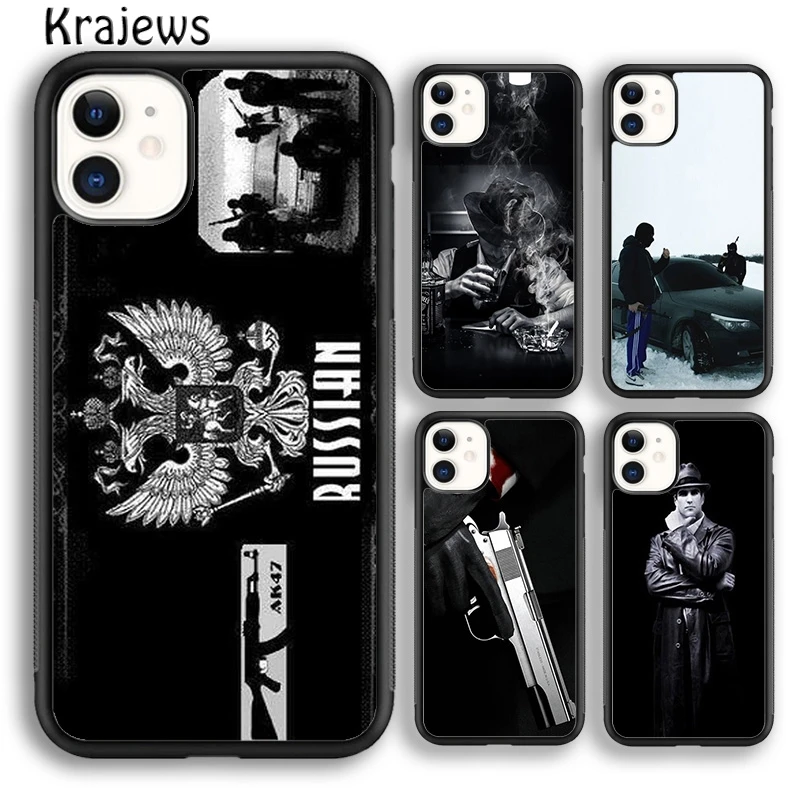 Krajews Russian Mafia Soft Phone Case Cover For iPhone 16 15 SE2020 14 6 7 8 plus 11 12 13 pro max coque Shell Fundas