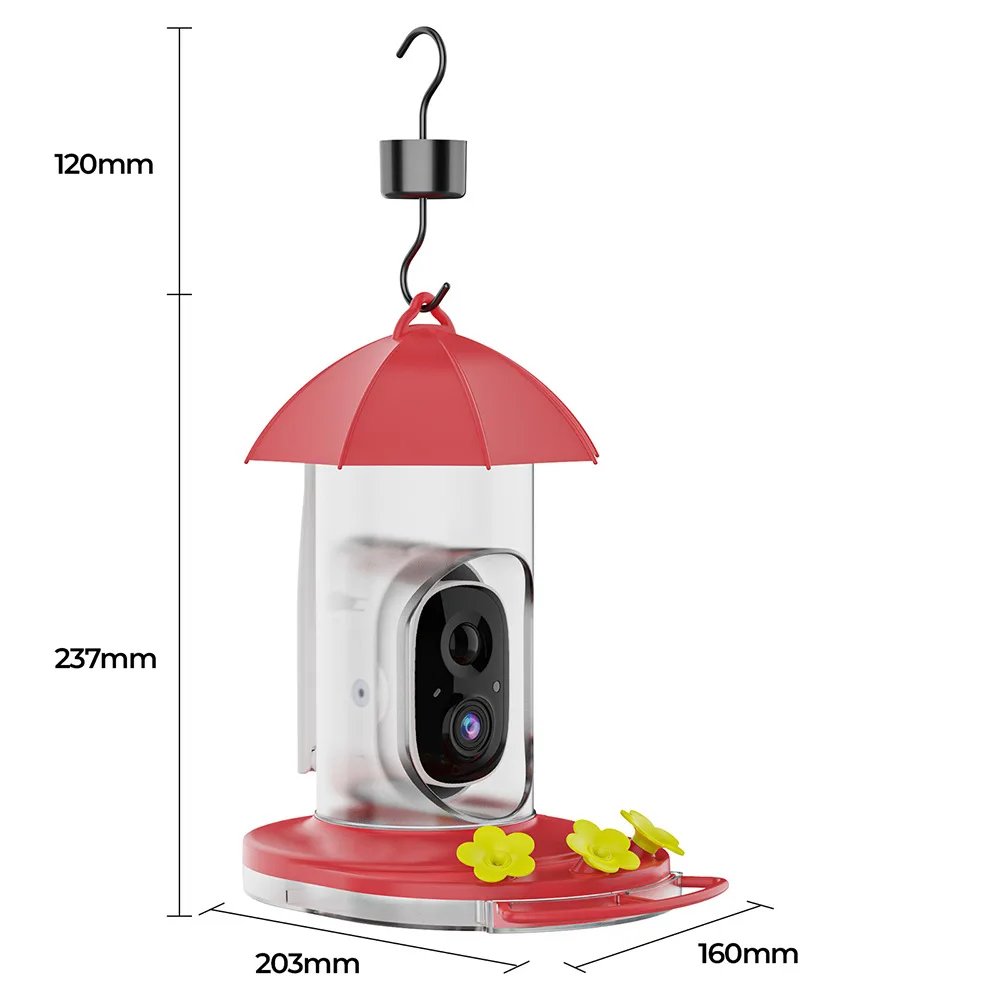 14d, Slimme 1080P Vogel Feeder Camera Wifi Monitoring Ai Vogel Camera Draadloze 2mp Vogel Feeder Outdoor Huisdier Vogel Accessoire Vogelhuis