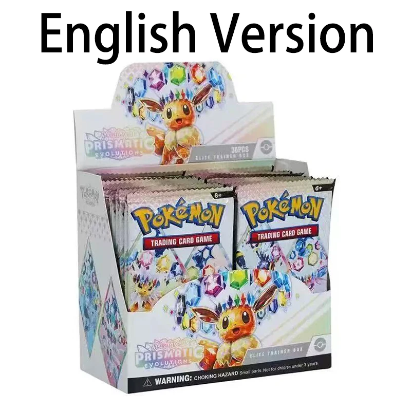 360 Stück Pokemon-Karten MEGA EVOLUTION Lucario Prismatic Evolutions Spiel Cartoon Englisch Booster Kampf-Sammelkarten Geschenk