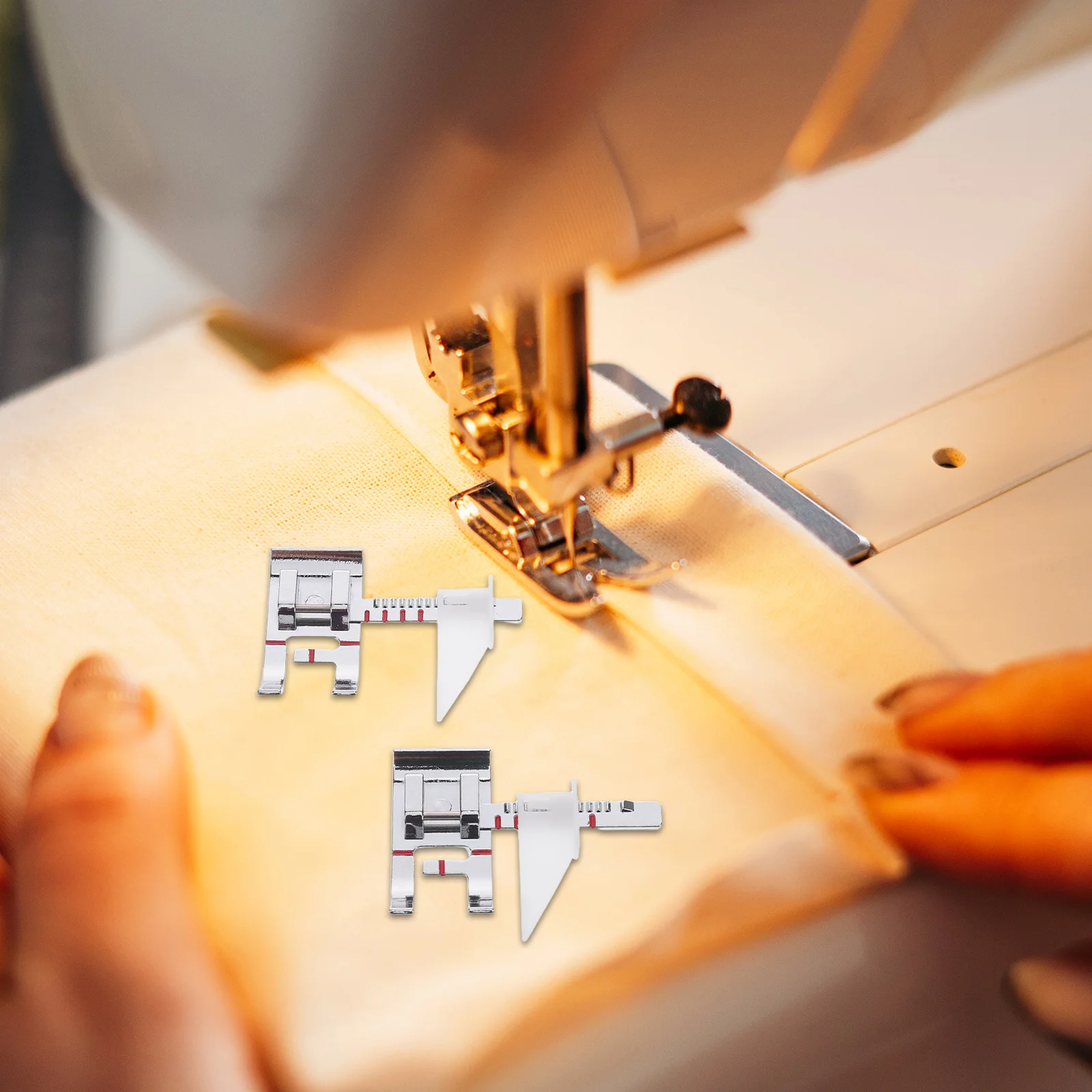 3 pçs acessórios da máquina de costura multifuncional presser pé conjunto posicionamento preciso guia bainha ajustável para diy profissional