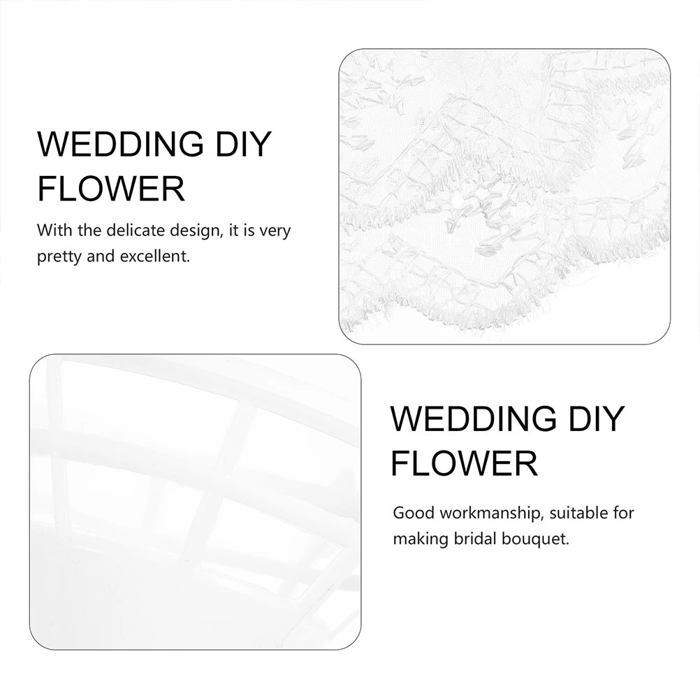 

10 Hemispherical Supports White Lace Collars DIY Bridal Bouquet Wedding Bouquet Holders Holders Wedding 10cm