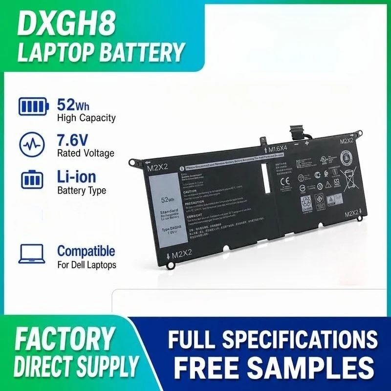 For Dell XPS 13 5390 9370 9380 Laptop Battery HK6N5 DXGH8 P82G Replacement High Capacity Li-ion Notebook Power Supply