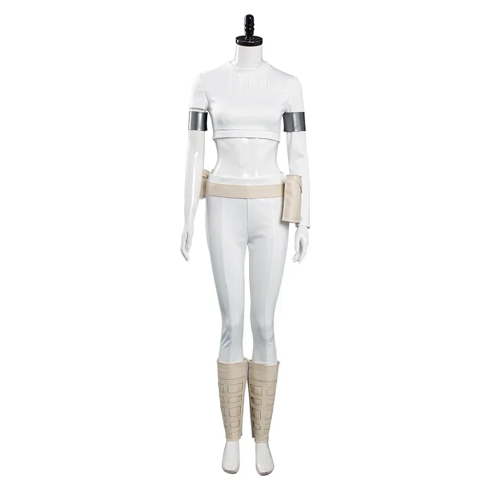 

Padme Amidala Queen, белый короткий топ и брюки, карнавальный костюм на Хэллоуин, маскарад, карнавальная одежда для вечеринок для женщин