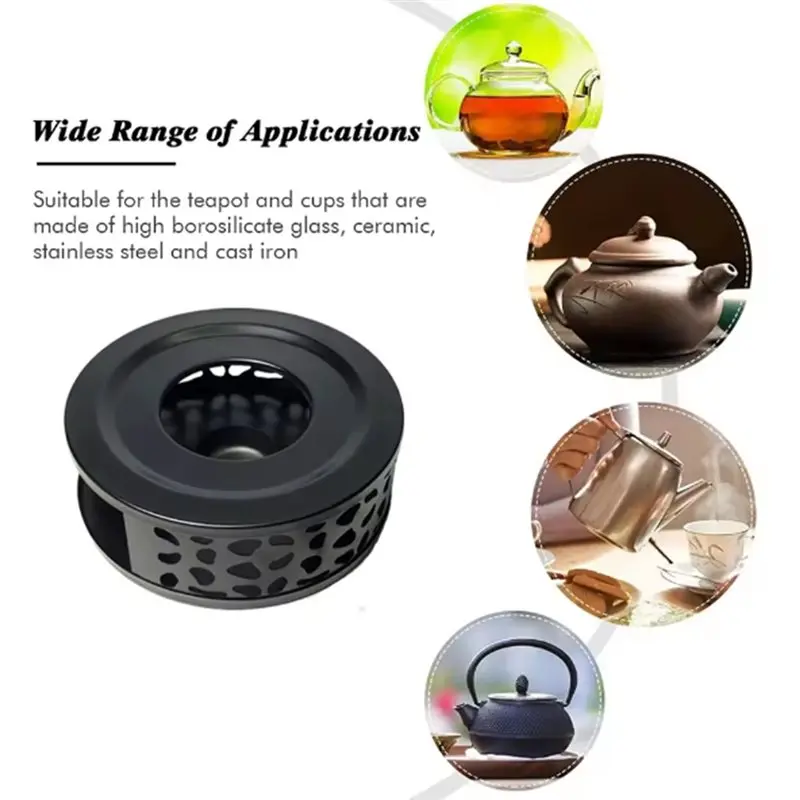 Mar.Coffee Tea Warmer Portable Hot Tea Stove Holiday Gifts Hollow Frame Teapot Heating Base Holder - view 6