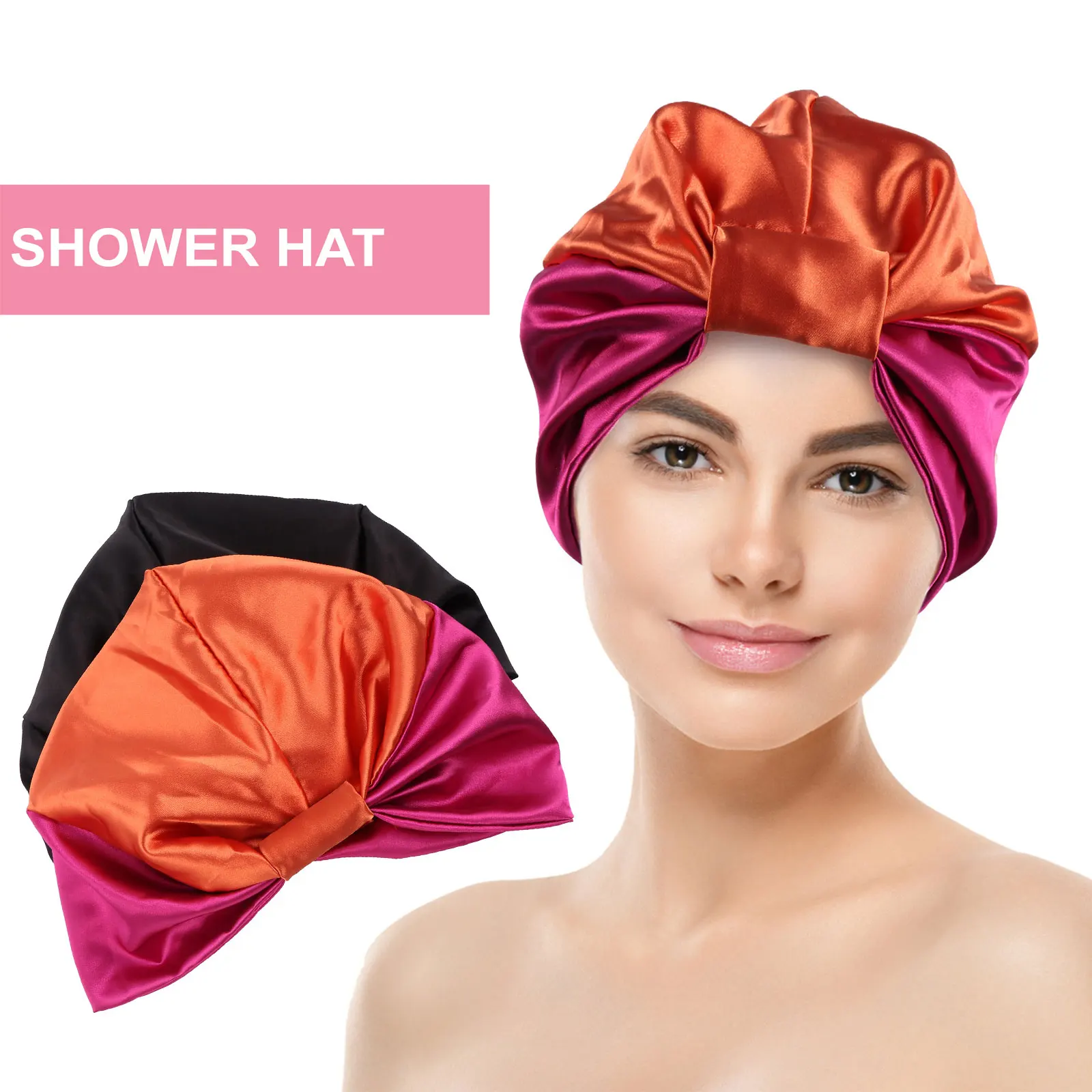 

2 pcs Caps Elastic Lightweight Bonnet for Sleep Night Care Different Occasions NonFading Premium Material