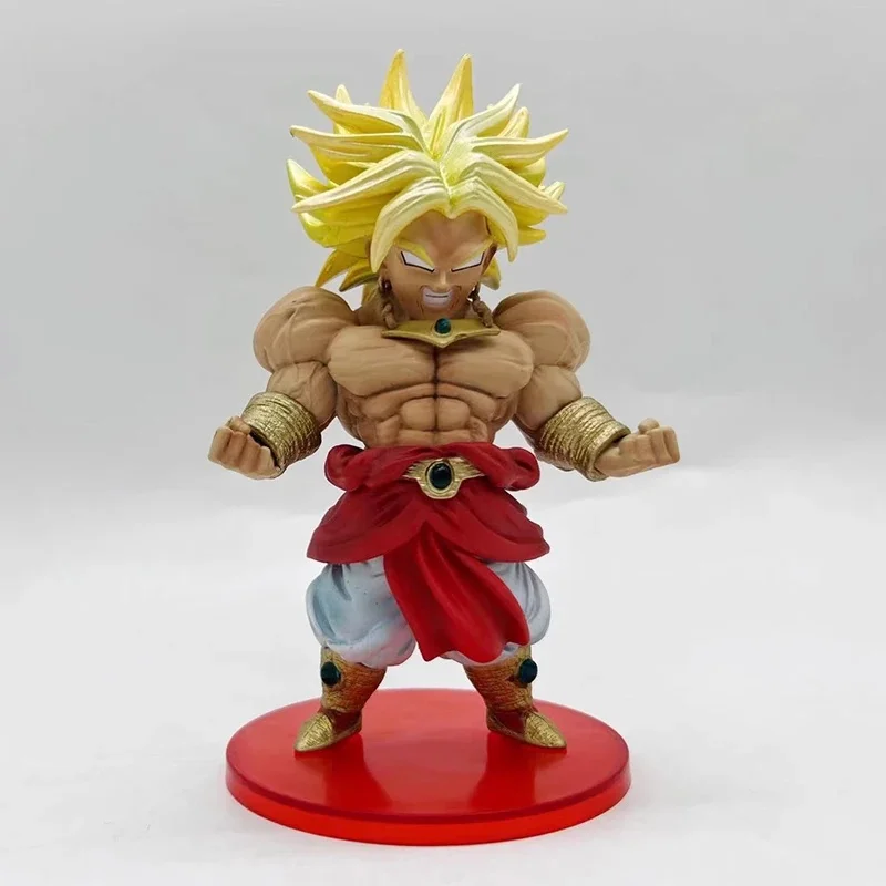 드래곤볼 근육 브로리 14cm 슈퍼 사이언 애니메이션 피규어 액션 모델 팬 컬렉션 데스크탑 장식품
