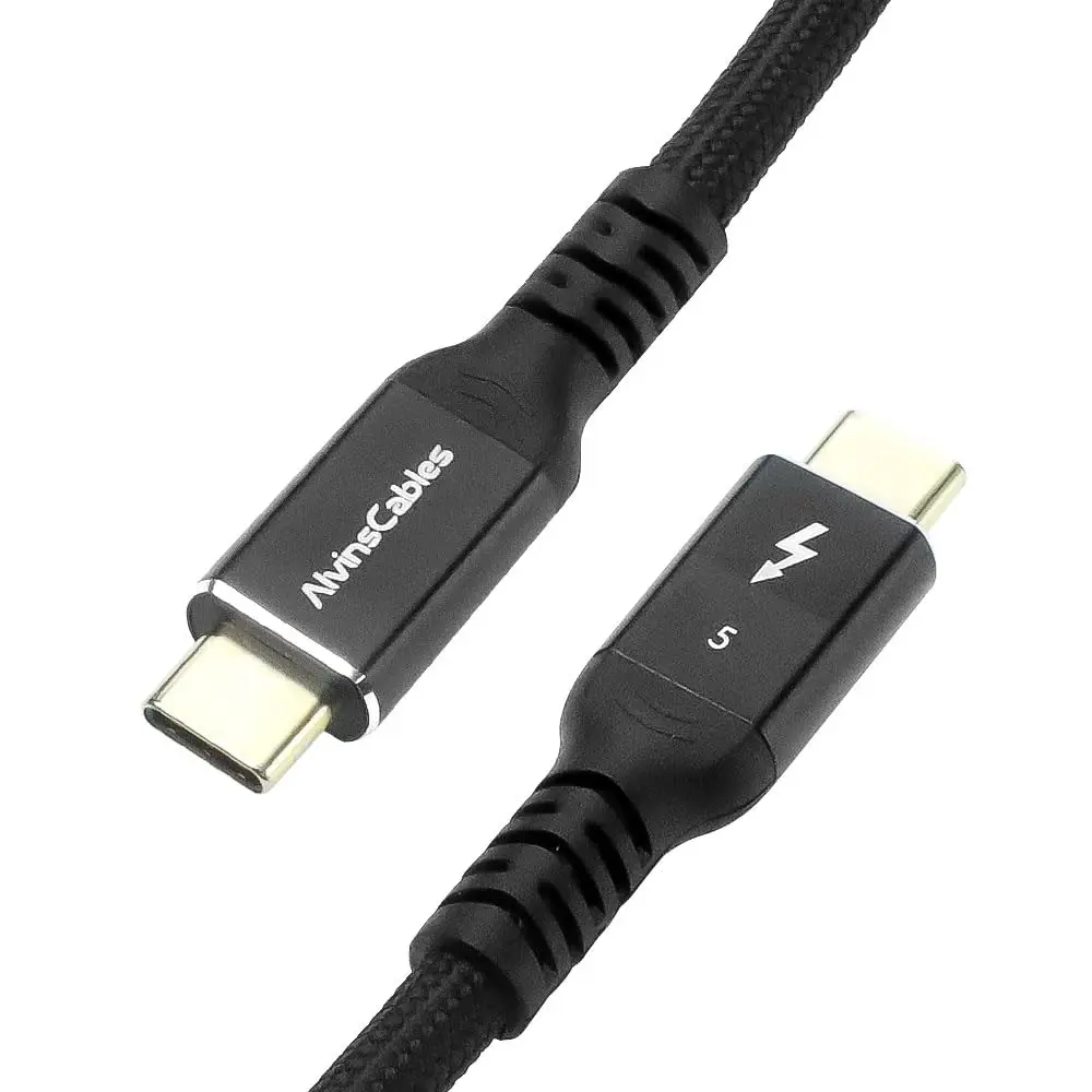 Alvin's Thunderbolt 5 USB-C Cable 2ft 120Gbps/240W 16K Intel Certified