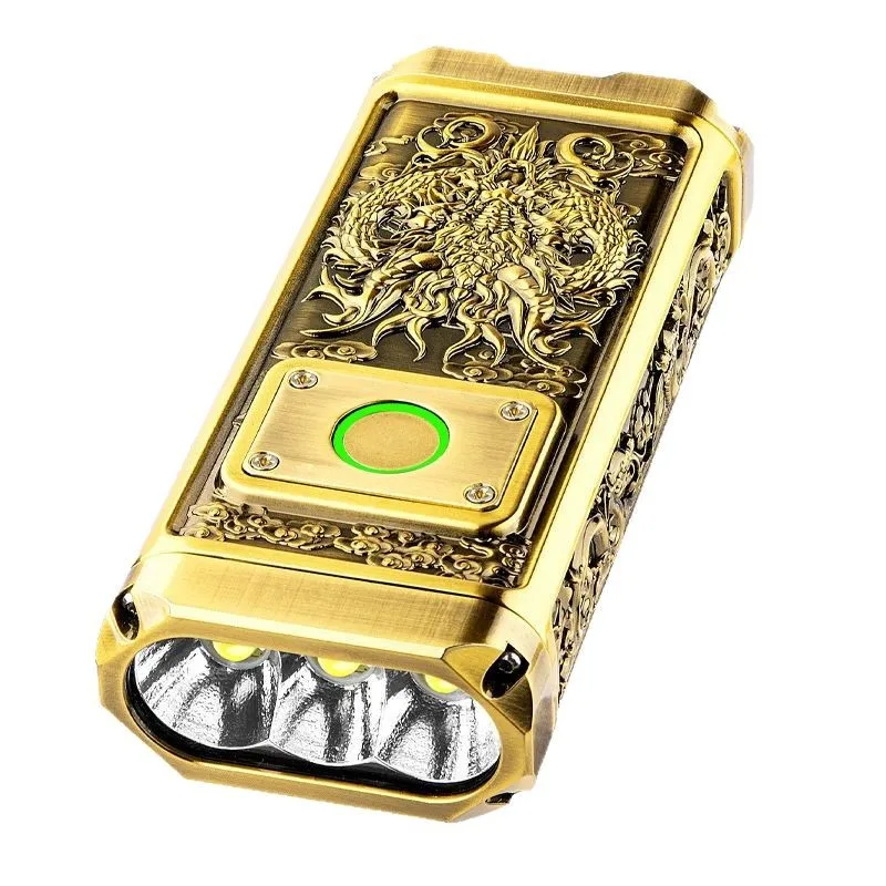 1Pc Powerful Led Flashlight Zinc Alloy P70  Multifunctional Camping Bicycle Night Light  21700 Lithium Battery